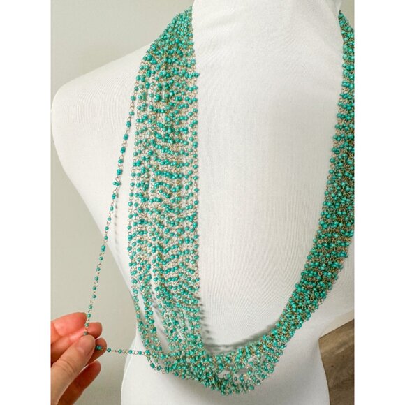 Extra Long Multi Strand Beaded Necklace - Picture 5 of 10